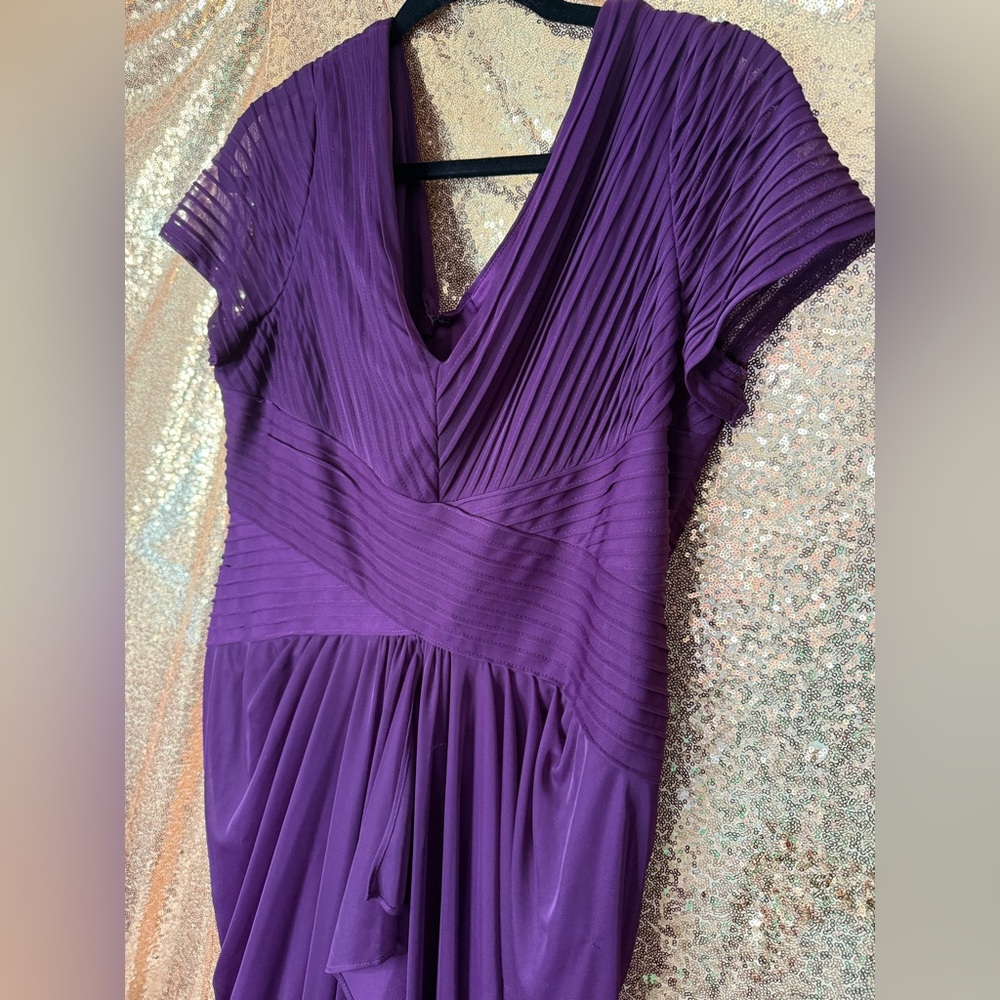 Adrianna Papell Rich Purple Dress - Picture 5 of 8